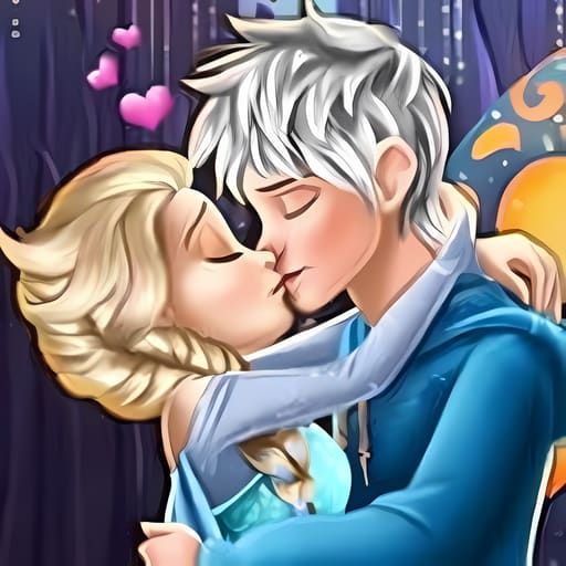 Elsa Kissing Jack Frost - Juega Ahora Gratis En UFreeGames